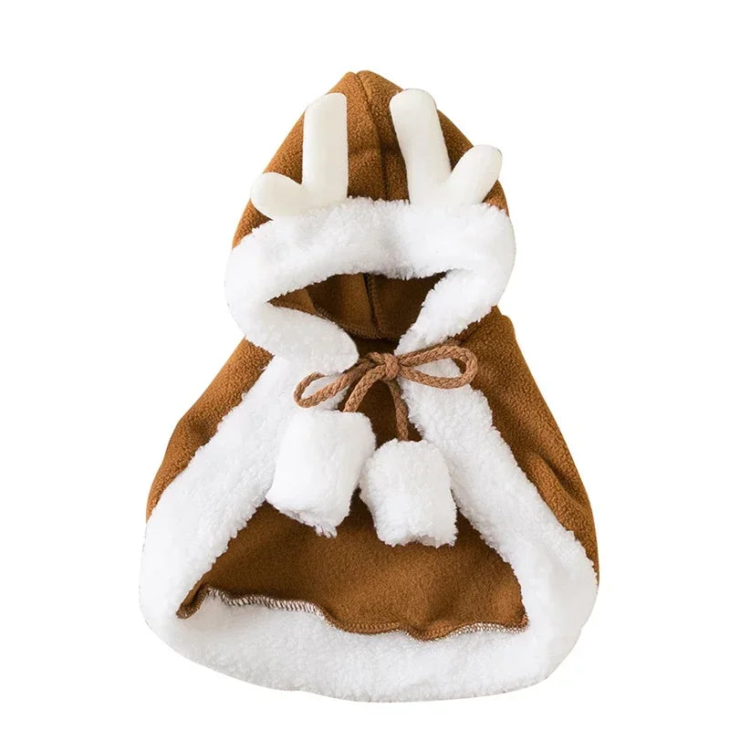 "Warm Christmas Costume for Pets ā Santa Cape & Hat for Cats, Kittens & Small Dogs"