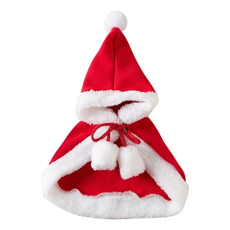 "Warm Christmas Costume for Pets ā Santa Cape & Hat for Cats, Kittens & Small Dogs"