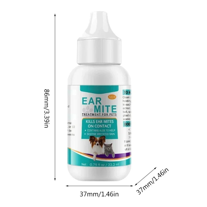 Pet Ear Mite Oil Wash Cleaner For Dog and Cat