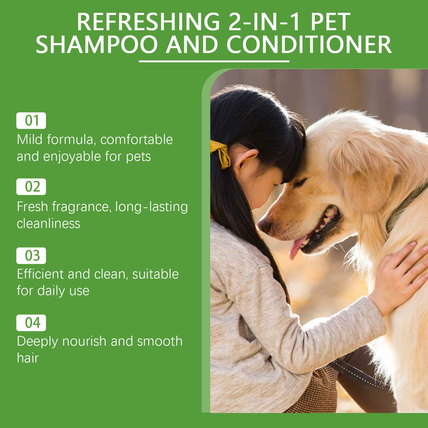2-In-1 Pet Shampoo And Conditioner For Itch Skin, Dirt, Odor
