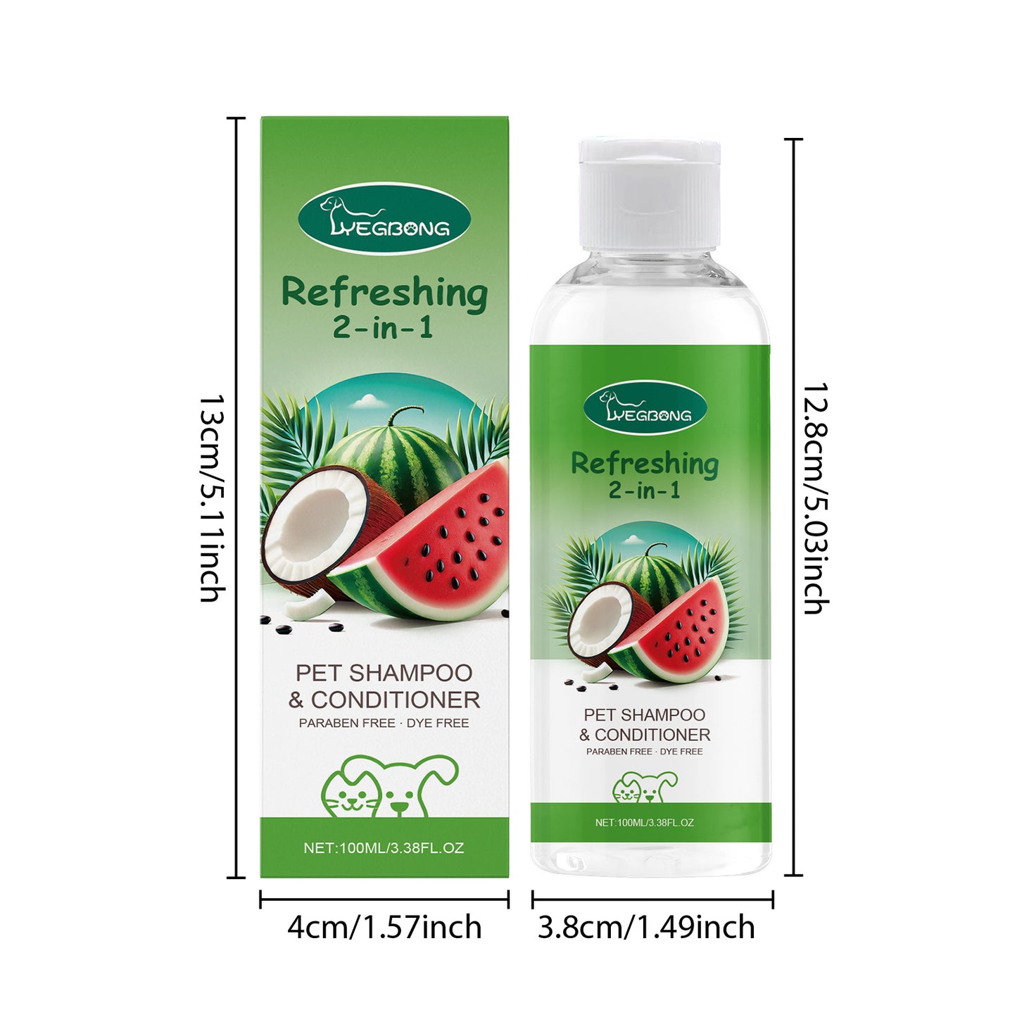 2-In-1 Pet Shampoo And Conditioner For Itch Skin, Dirt, Odor