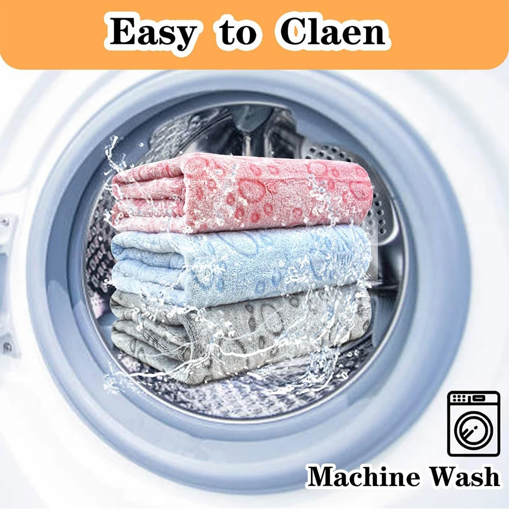 Ultra-Soft Paw Print Dog Blankets - Machine Washable