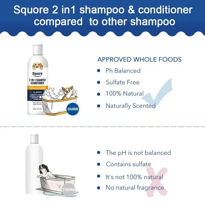 For Dog Sensitive Skin with PH Balanced Natural Moisturizing Shampoo And Conditioner 2 In 1