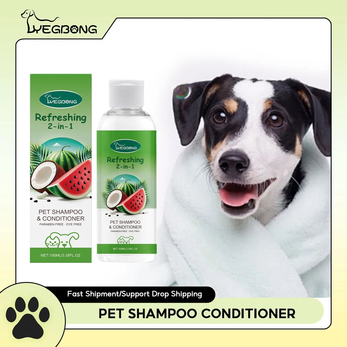 2-In-1 Pet Shampoo And Conditioner For Itch Skin, Dirt, Odor