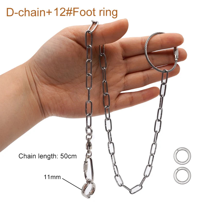 Stainless Steel Chain Parrot Leg Ring-Training Accessories