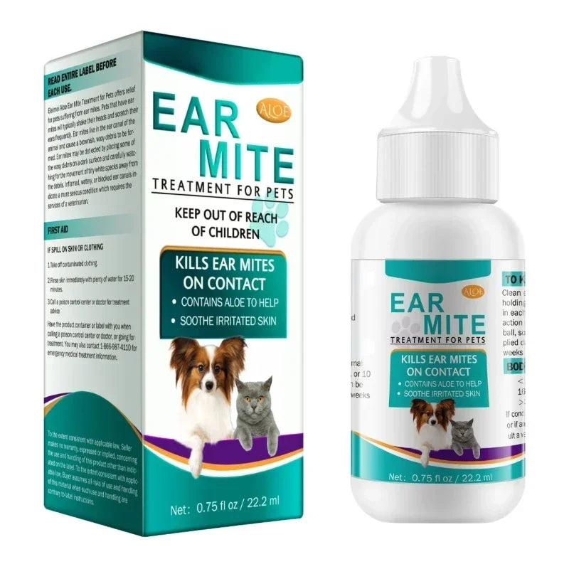 Pet Ear Mite Oil Wash Cleaner For Dog and Cat