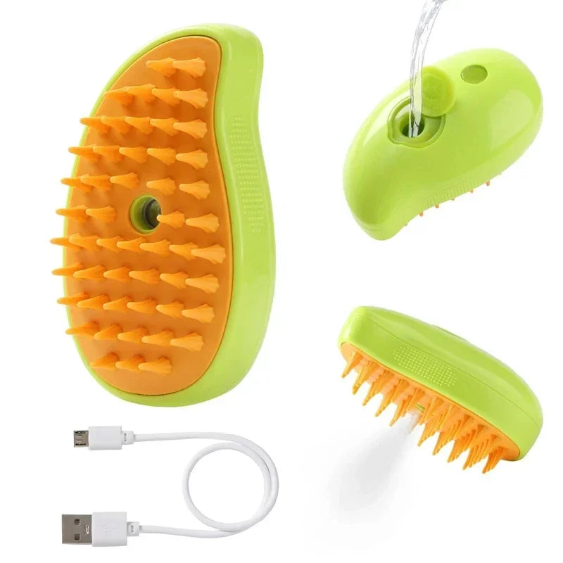 Steam Pet Brush Spray 3-in-1 Massage For Dog/Cat