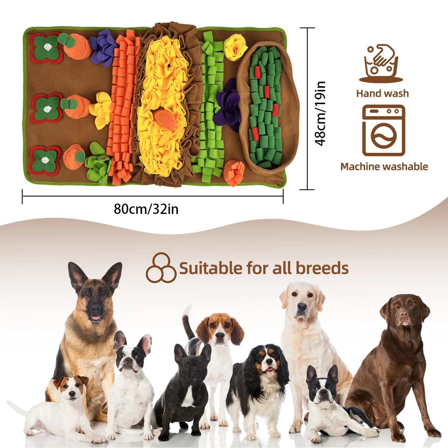 Dog Snuffle Mat for Training & Slow Feeding