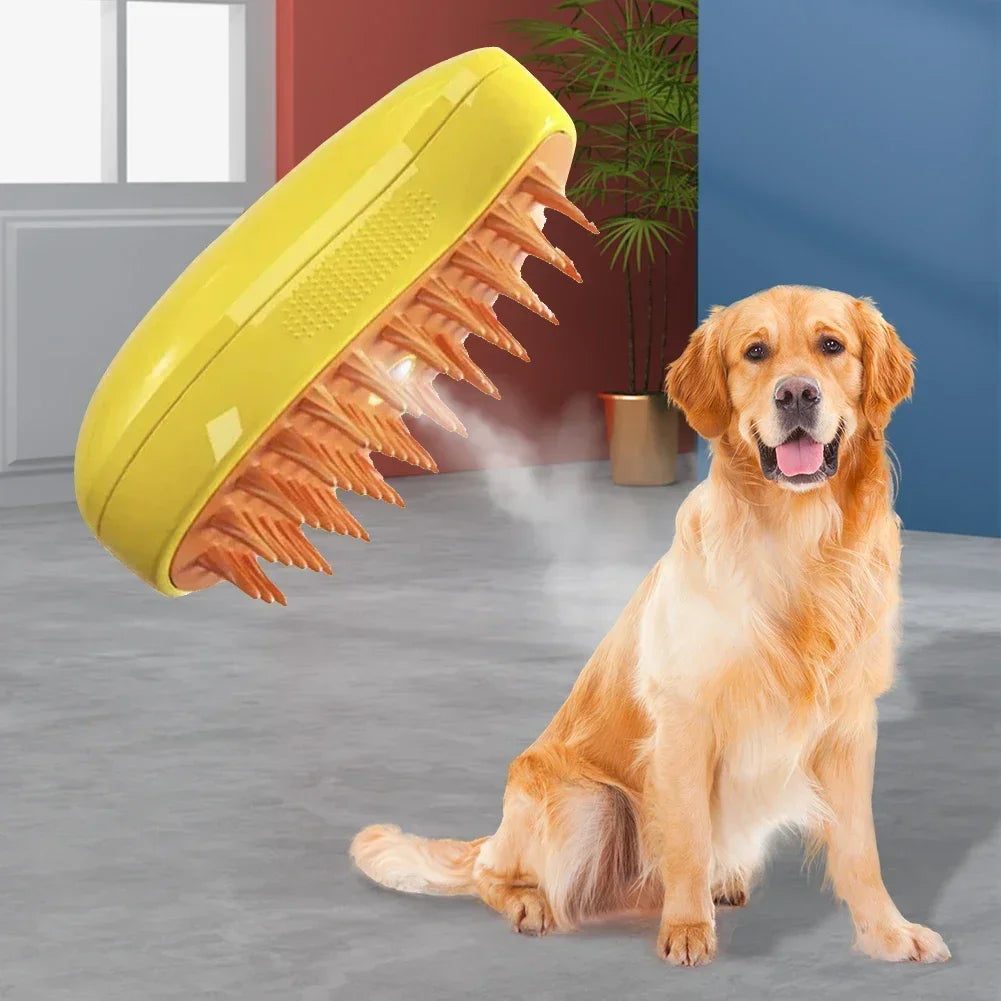 Steam Pet Brush Spray 3-in-1 Massage For Dog/Cat