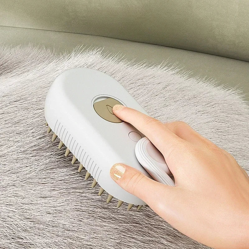 Steam Pet Brush Spray 3-in-1 Massage For Dog/Cat