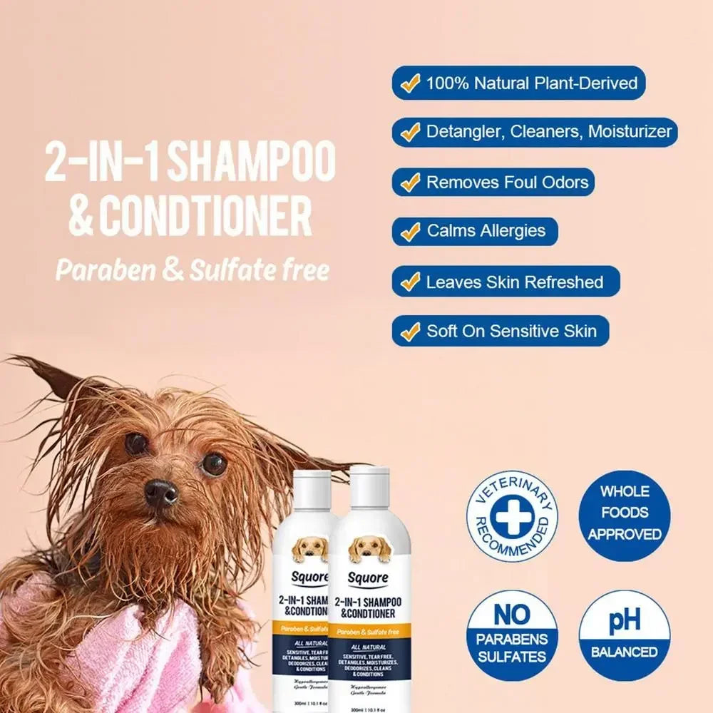 For Dog Sensitive Skin with PH Balanced Natural Moisturizing Shampoo And Conditioner 2 In 1