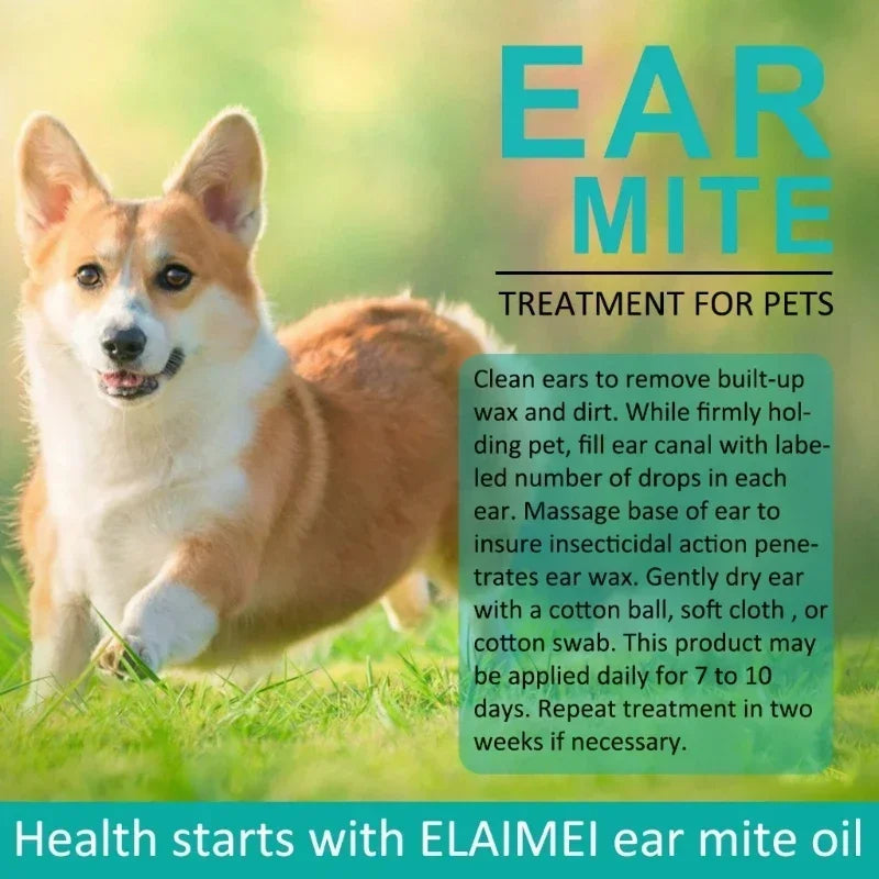 Pet Ear Mite Oil Wash Cleaner For Dog and Cat