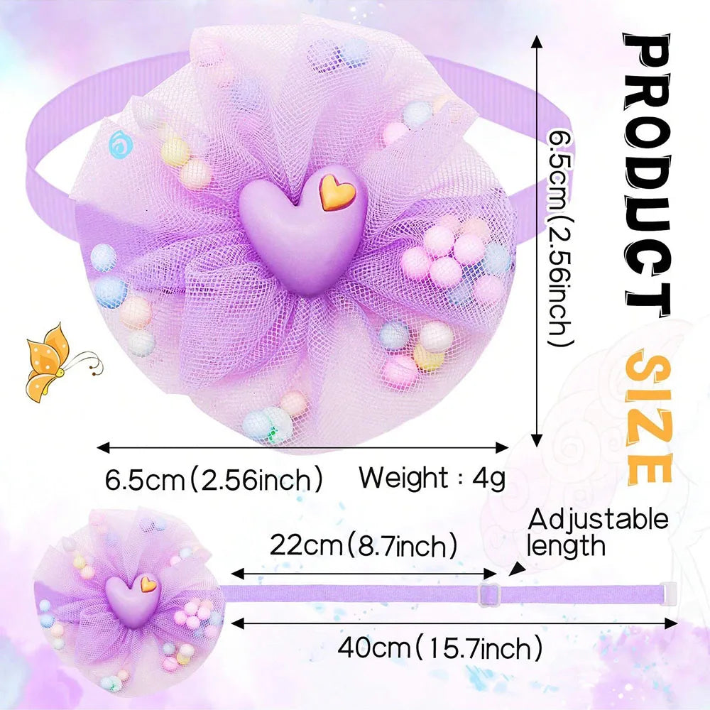 10pcs Puppy/Cat Accessories-Adjustable Bow Collar