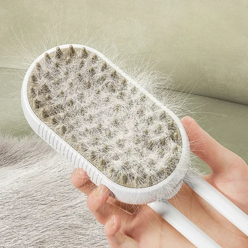 Steam Pet Brush Spray 3-in-1 Massage For Dog/Cat