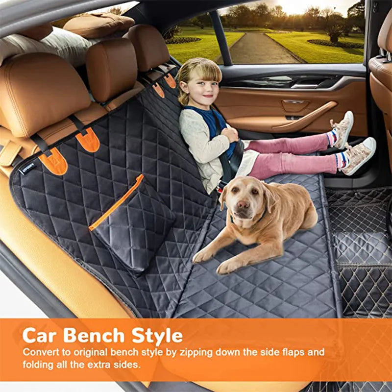Dog Car Seat Cover Waterproof, Travel Mat and Back Seat Safety Pad