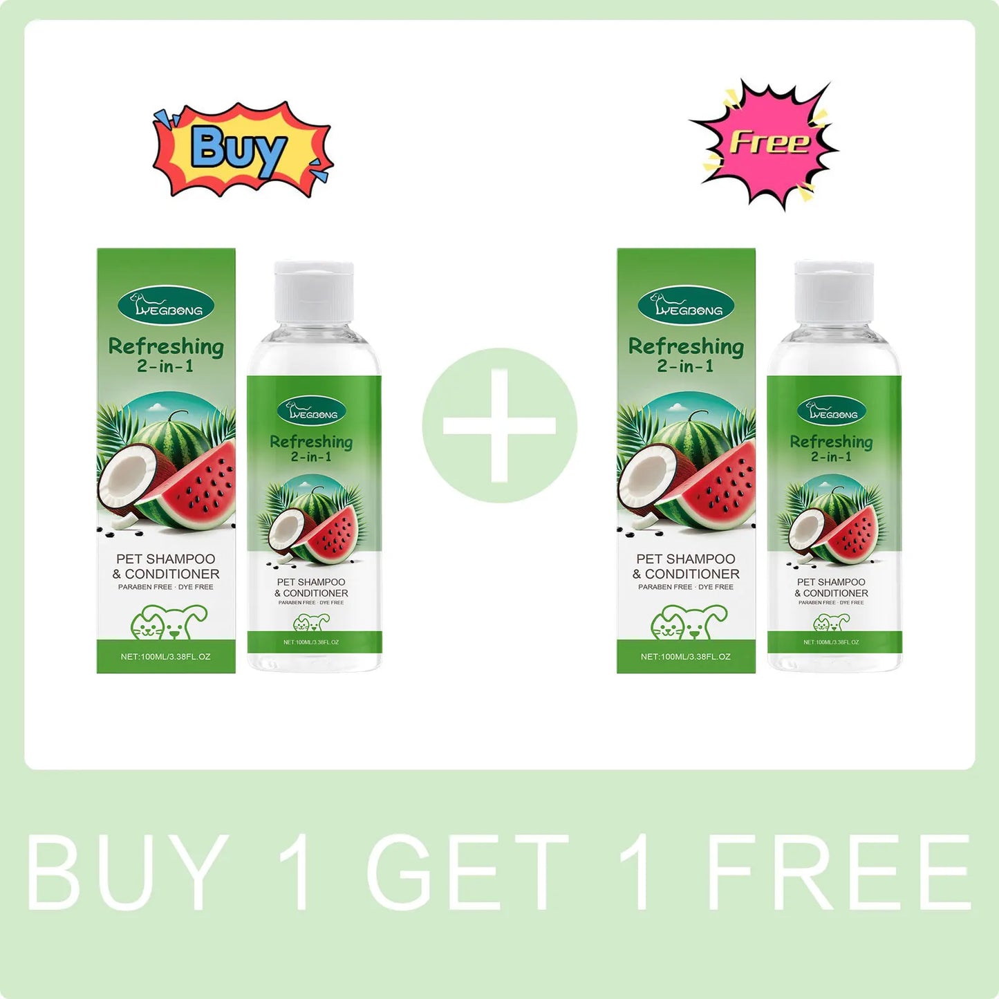 2-In-1 Pet Shampoo And Conditioner For Itch Skin, Dirt, Odor