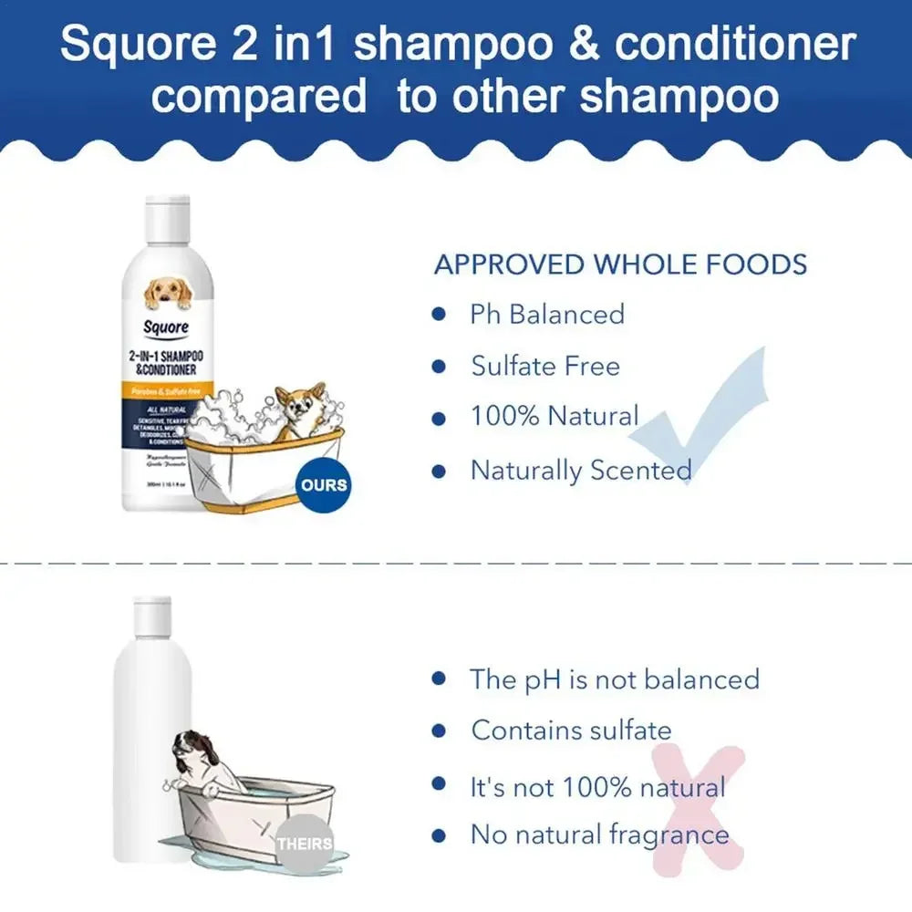 For Dog Sensitive Skin with PH Balanced Natural Moisturizing Shampoo And Conditioner 2 In 1